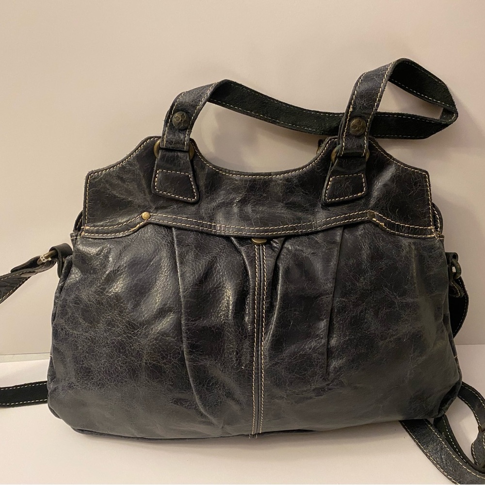 Patricia Nash Black Leather Shoulder Bag